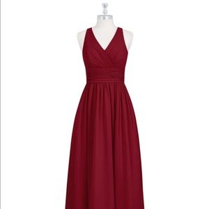 Azazie Natasha Burgundy Bridesmaids Dress size A14